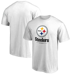 Pittsburgh Steelers Team Lockup 2 T-Shirt - White T-shirts