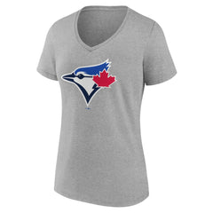 Toronto Blue Jays Women's Secondary Color Primary Logo T-Shirt - Ash T-shirts