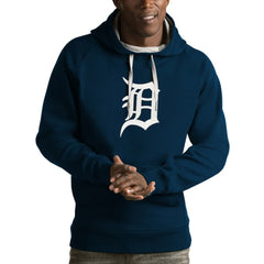Detroit Tigers Antigua Victory Pullover Hoodie - Navy Hoodies
