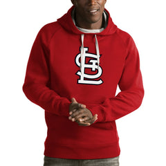 St. Louis Cardinals Antigua Victory Pullover Hoodie - Red Hoodies