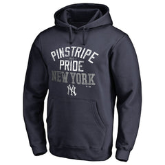 New York Yankees Hometown Collection Pinstripe Pride Pullover Hoodie - Navy Hoodies
