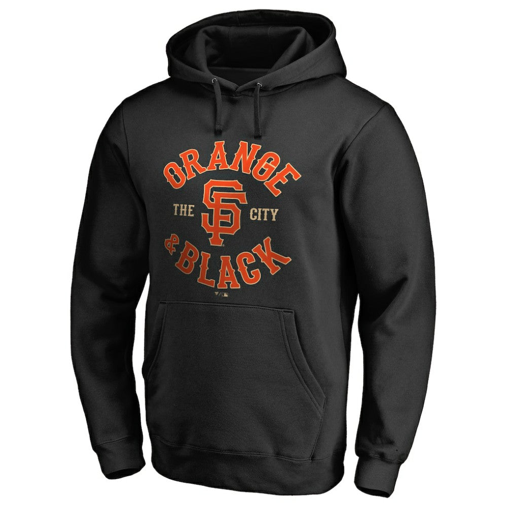 San Francisco Giants Hometown Collection Orange & Black Pullover Hoodie - Black Hoodies