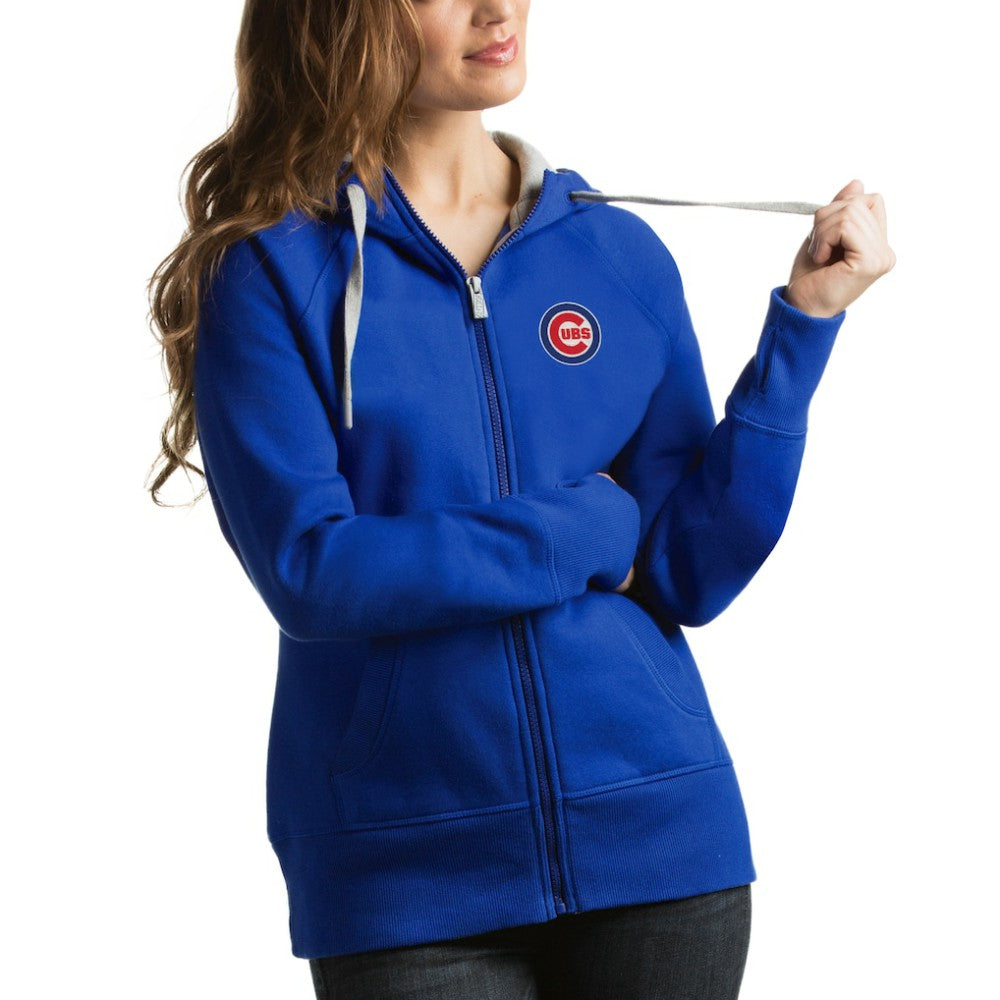Chicago Cubs Antigua Women's Victory Full-Zip Hoodie - Royal Hoodies