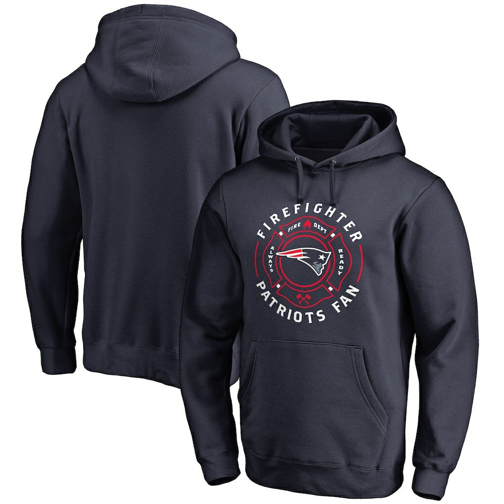 New England Patriots Firefighter Pullover Hoodie - Navy Hoodies