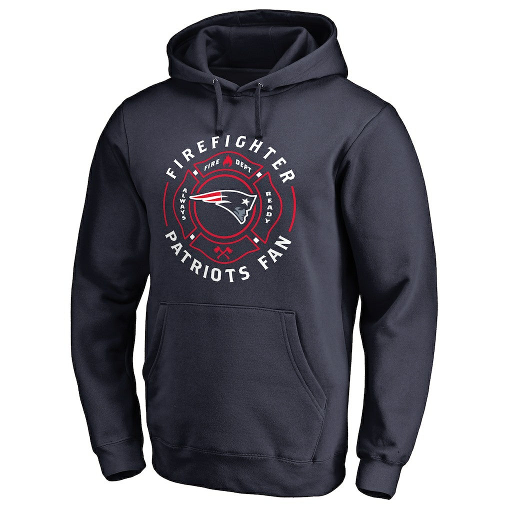 New England Patriots Firefighter Pullover Hoodie - Navy Hoodies