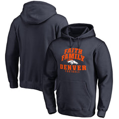 Denver Broncos Faith Family Pullover Hoodie - Navy Hoodies