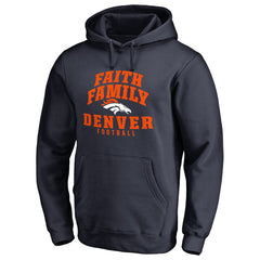 Denver Broncos Faith Family Pullover Hoodie - Navy Hoodies