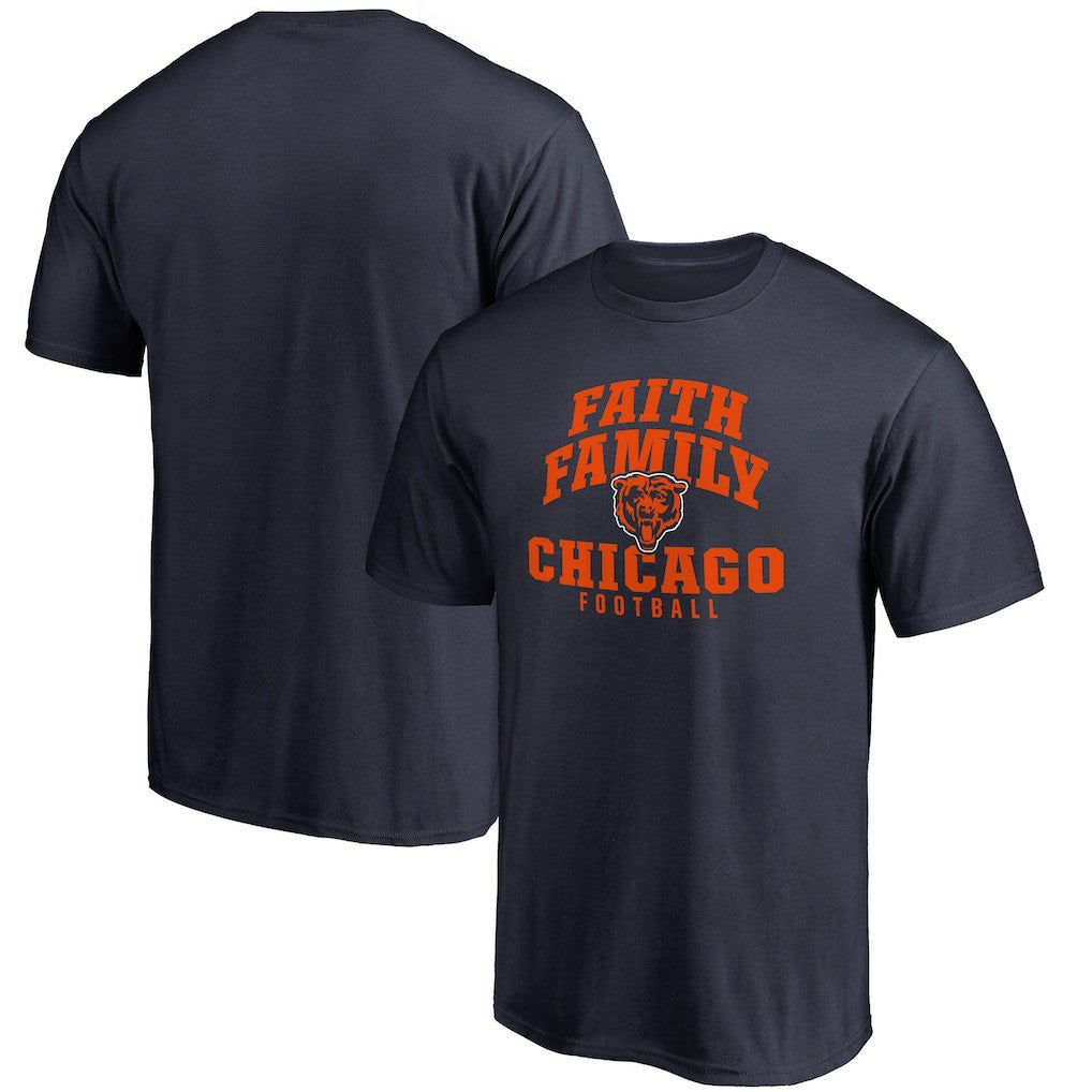 Chicago Bears Faith Family T-Shirt - Navy T-shirts