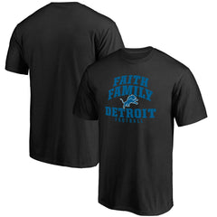 Detroit Lions Faith Family T-Shirt - Black T-shirts