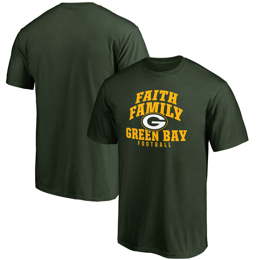 Green Bay Packers Faith Family T-Shirt - Green T-shirts