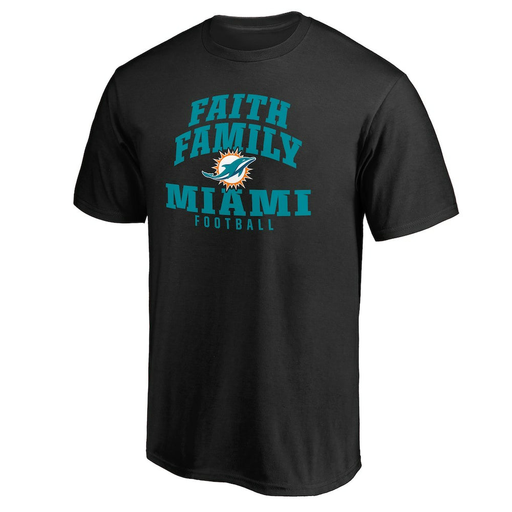 Miami Dolphins Faith Family T-Shirt - Black T-shirts