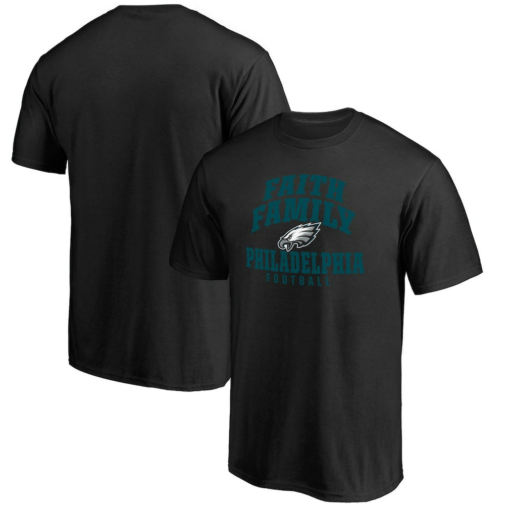 Philadelphia Eagles Faith Family T-Shirt - Black T-shirts
