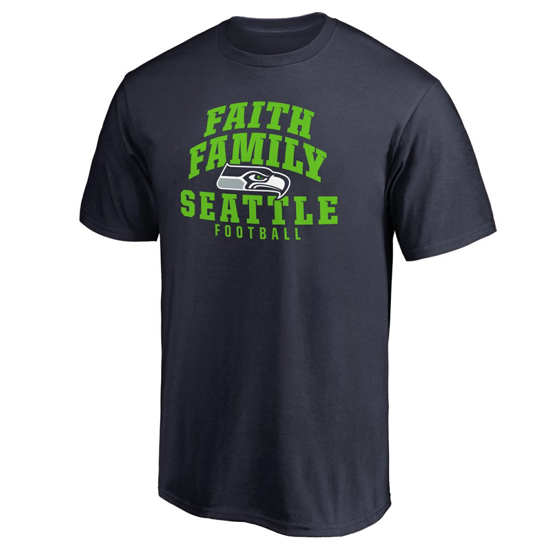 Seattle Seahawks Faith Family T-Shirt - Navy T-shirts