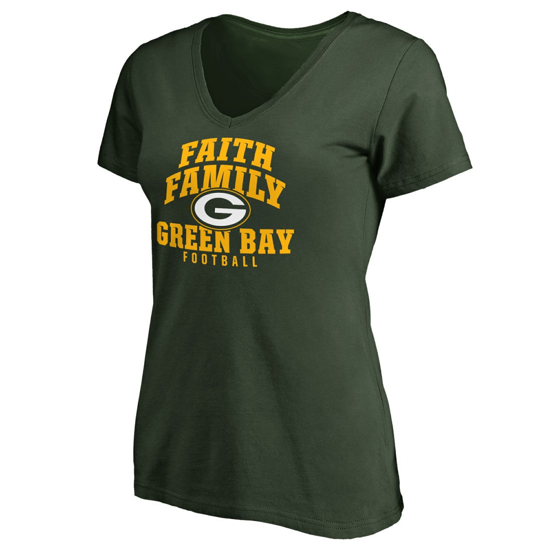 Green Bay Packers Women's Faith Family T-Shirt - Green T-shirts
