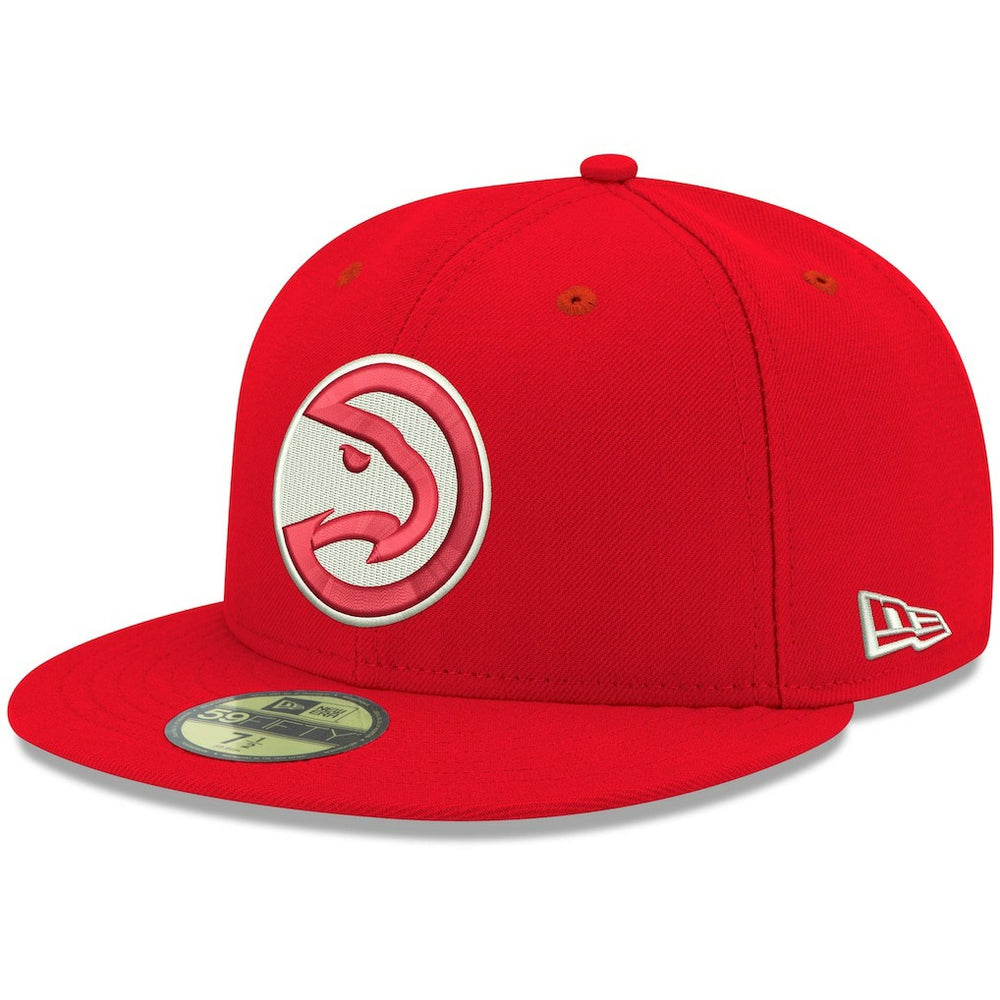 Atlanta Hawks Team Color 59FIFTY Fitted Hat Red - New Era