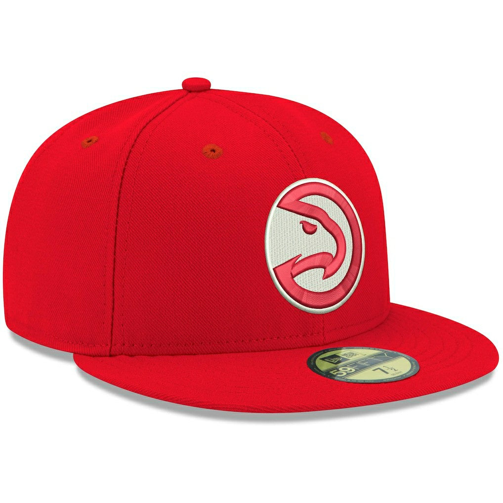 Atlanta Hawks Team Color 59FIFTY Fitted Hat Red - New Era