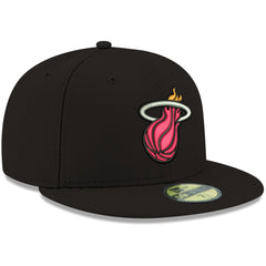 Miami Heat Team Color 59FIFTY Fitted Hat Black - New Era