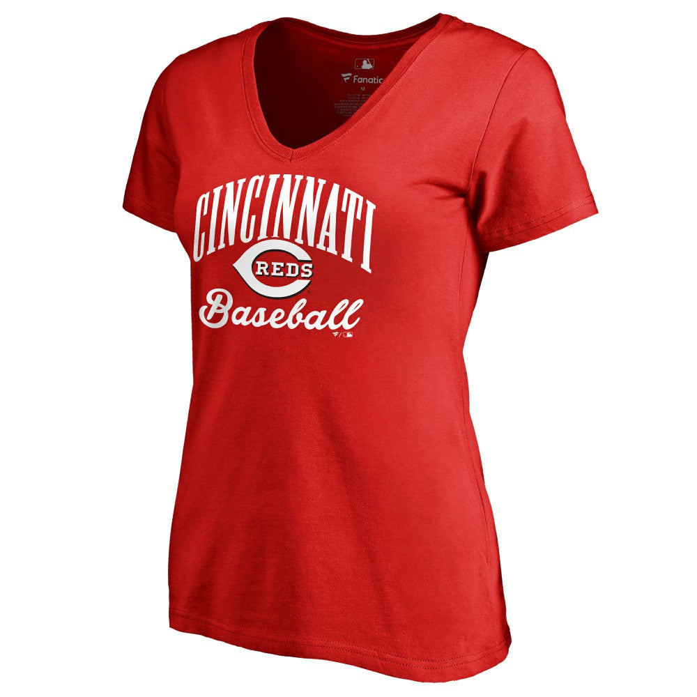 Cincinnati Reds Women's Victory Script T-Shirt - Red T-shirts