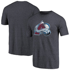 Colorado Avalanche Distressed Team Primary Logo Tri-Blend T-Shirt - Navy | US 2578574