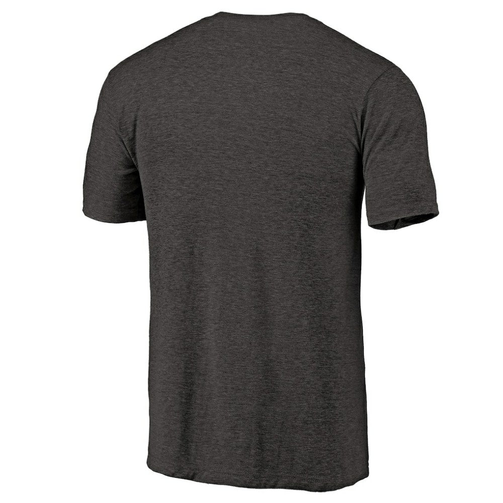 Calgary Flames Distressed Team Primary Logo Tri-Blend T-Shirt - Black | US 2582678