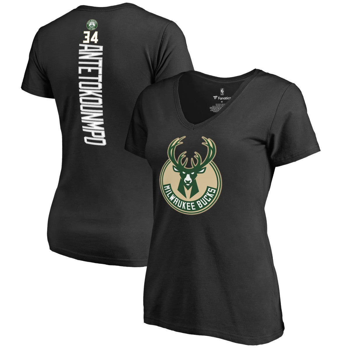Giannis Antetokounmpo Milwaukee Bucks Women's Backer T-Shirt Black outlet
