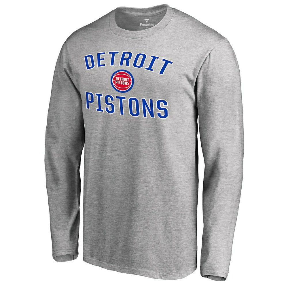 Detroit Pistons Victory Arch Long Sleeve T-Shirt Ash outlet