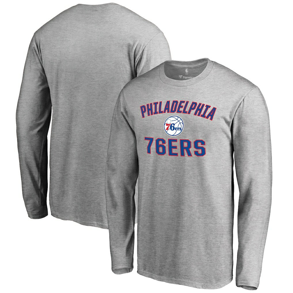 Philadelphia 76ers Victory Arch Long Sleeve T-Shirt Ash