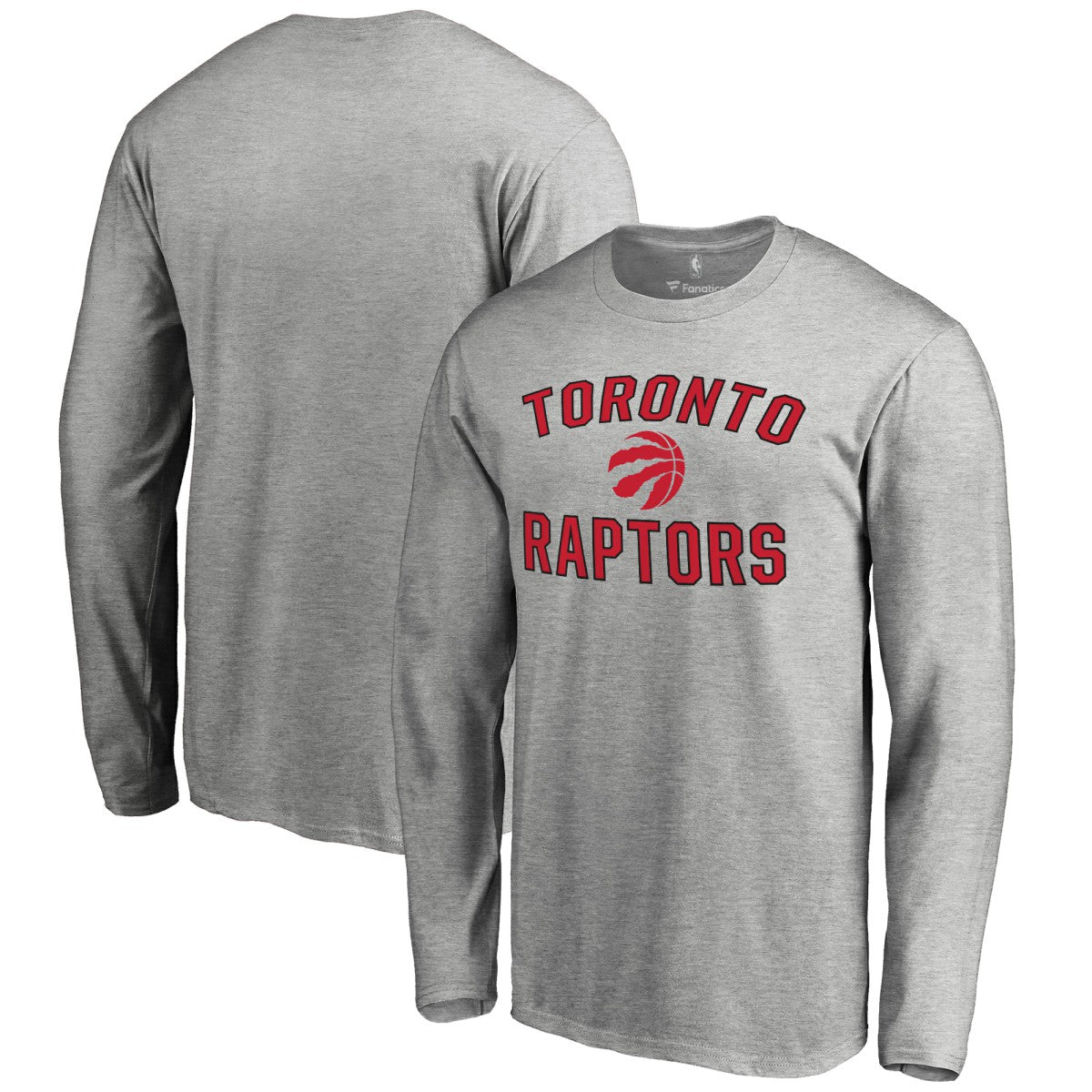 Toronto Raptors Victory Arch Long Sleeve T-Shirt Ash