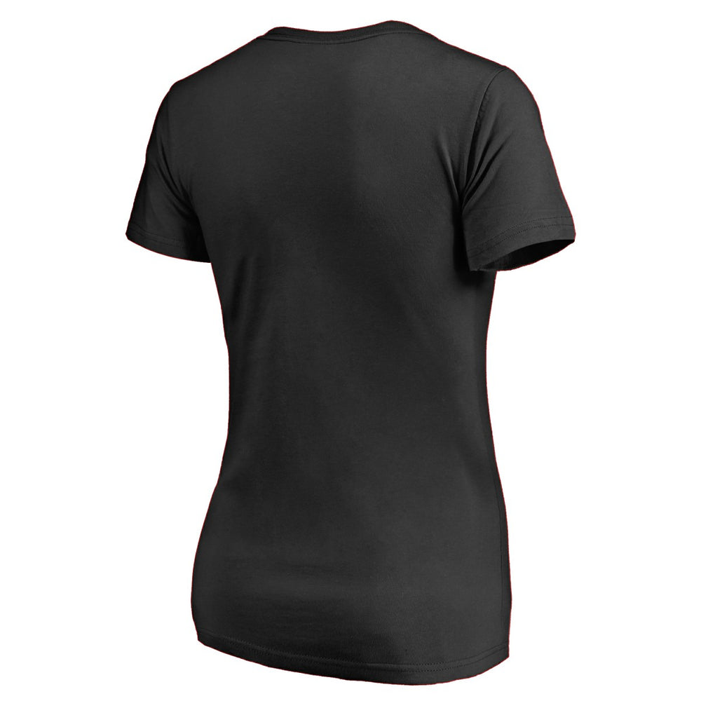 San Antonio Spurs Women's Primary Logo V-Neck T-Shirt Black