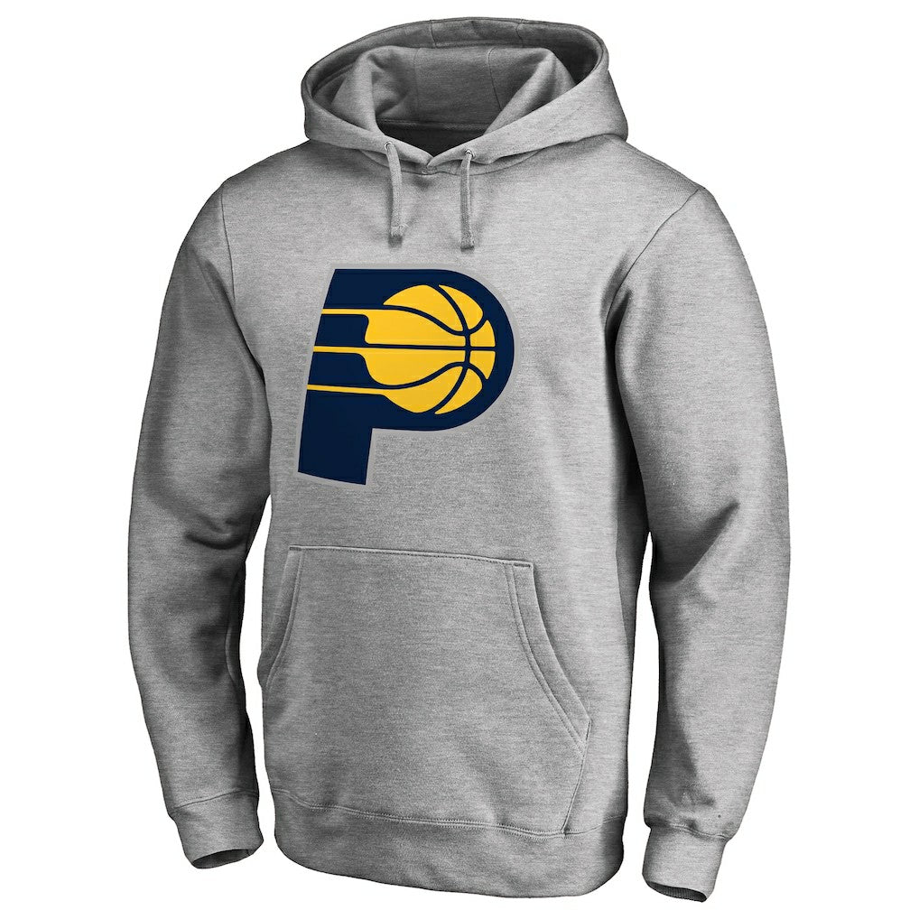 Indiana Pacers Primary Logo Pullover Hoodie Heather Gray