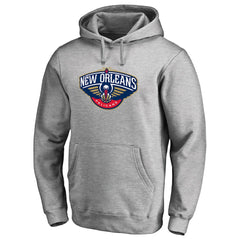 New Orleans Pelicans Primary Logo Pullover Hoodie Heather Gray outlet