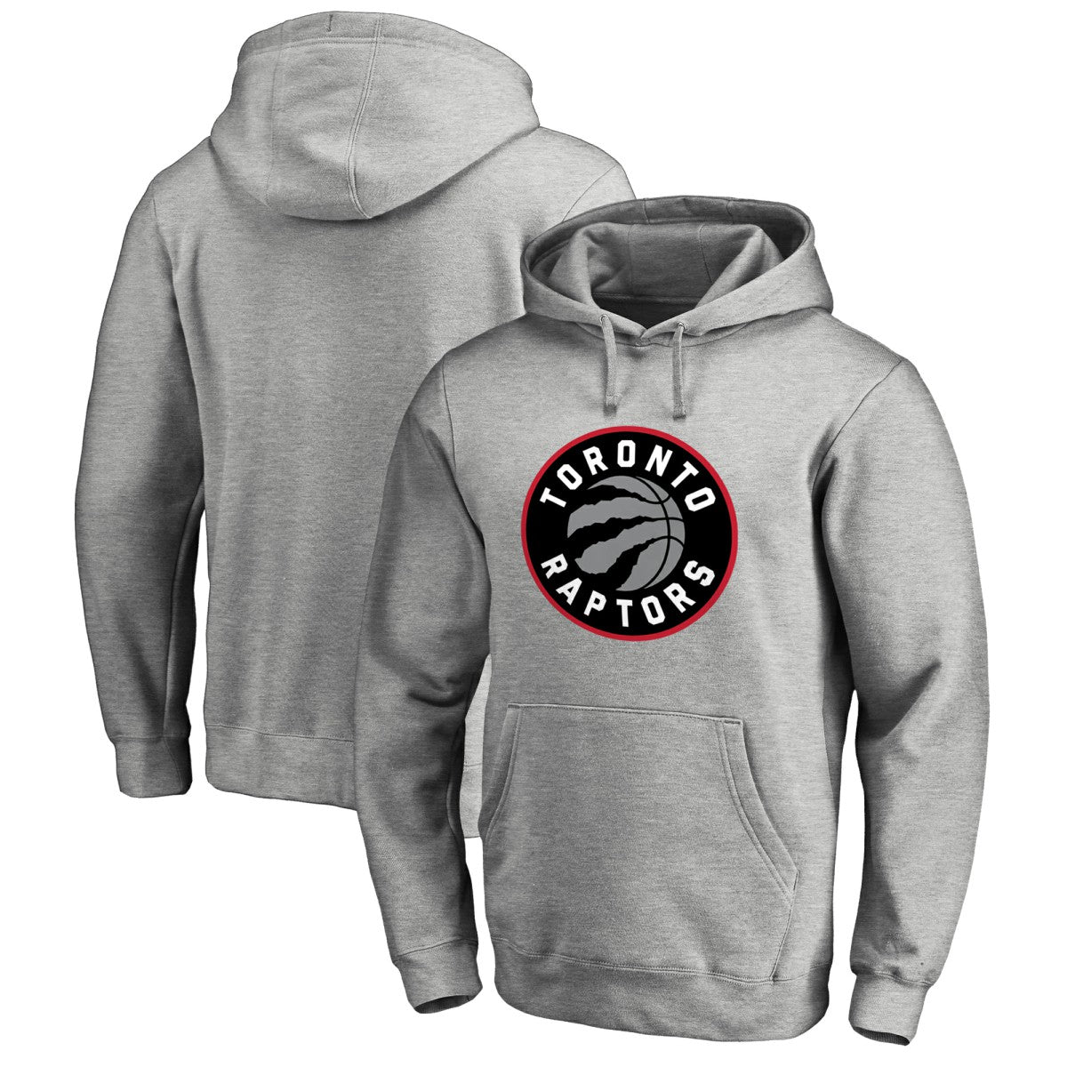 Toronto Raptors Primary Logo Pullover Hoodie Heather Gray