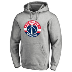 Washington Wizards Primary Logo Pullover Hoodie Heather Gray