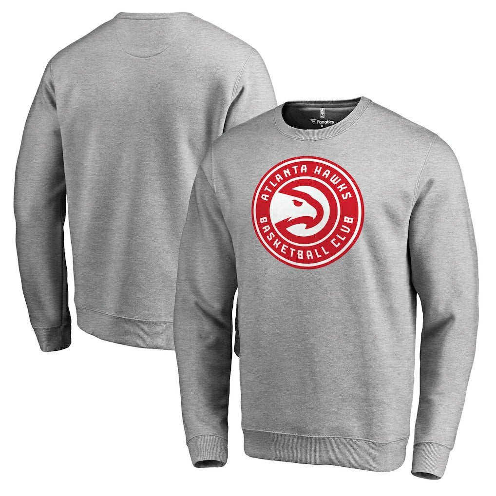 Atlanta Hawks Primary Logo Sweatshirt Heathered Gray