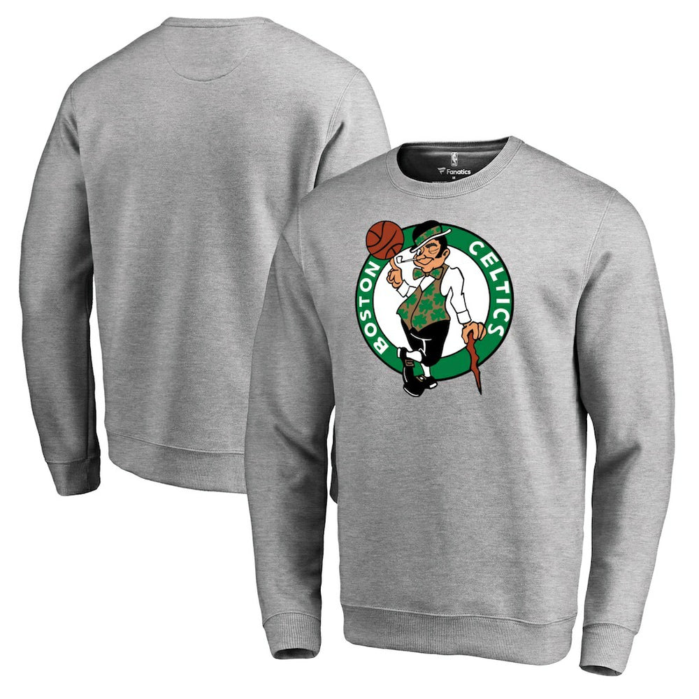 Boston Celtics Primary Logo Sweatshirt Heathered Gray