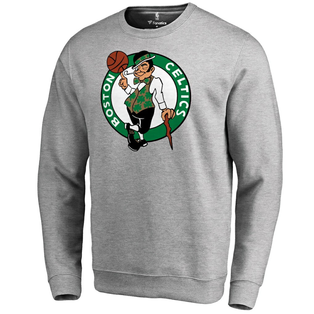 Boston Celtics Primary Logo Sweatshirt Heathered Gray