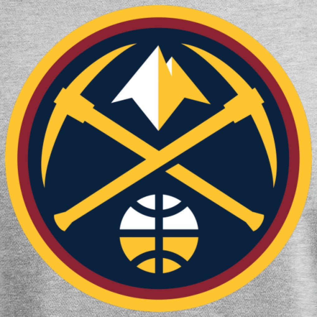 Denver Nuggets Primary Logo Sweatshirt Heathered Gray