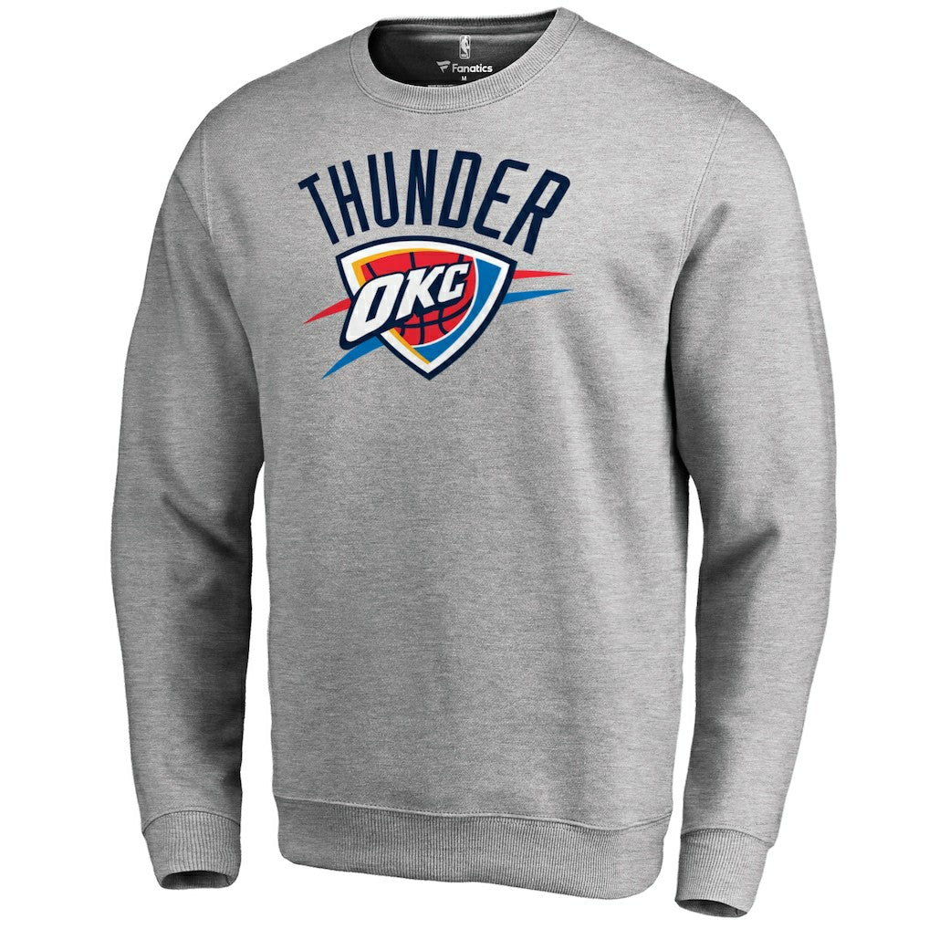 Oklahoma City Thunder Primary Logo Sweatshirt Heathered Gray