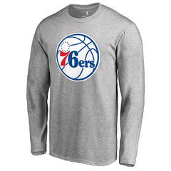 Philadelphia 76ers Primary Logo II Long Sleeve T-Shirt Heathered Gray outlet