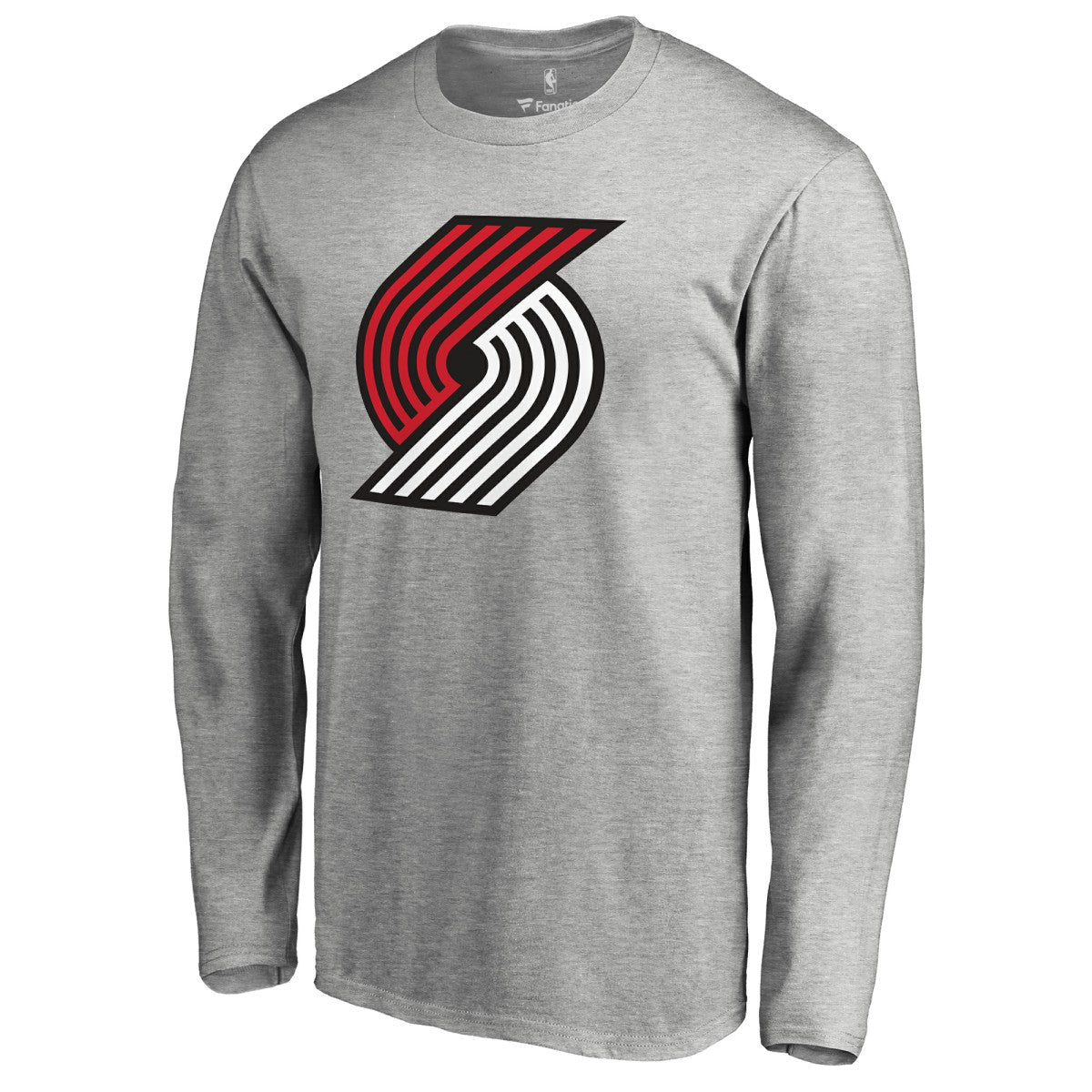 Portland Trail Blazers Primary Logo Long Sleeve T-Shirt Heather Gray