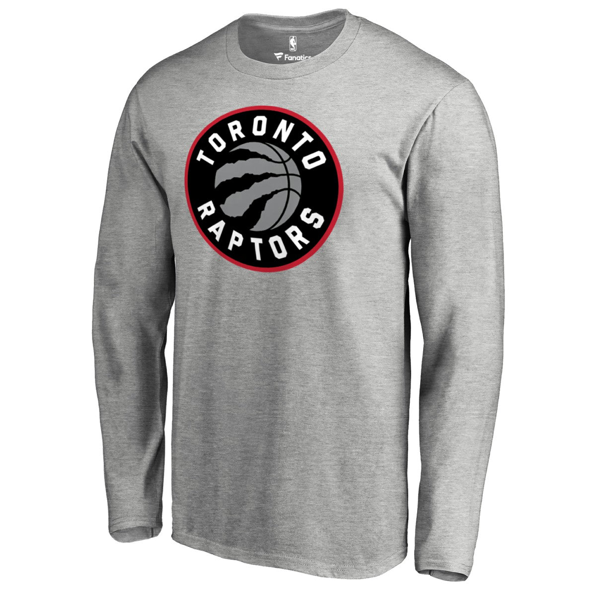 Toronto Raptors Primary Logo Long Sleeve T-Shirt Heather Gray outlet
