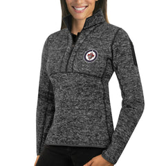 Winnipeg Jets Antigua Women's Fortune Half-Zip Sweatshirt - Charcoal | US 2596043