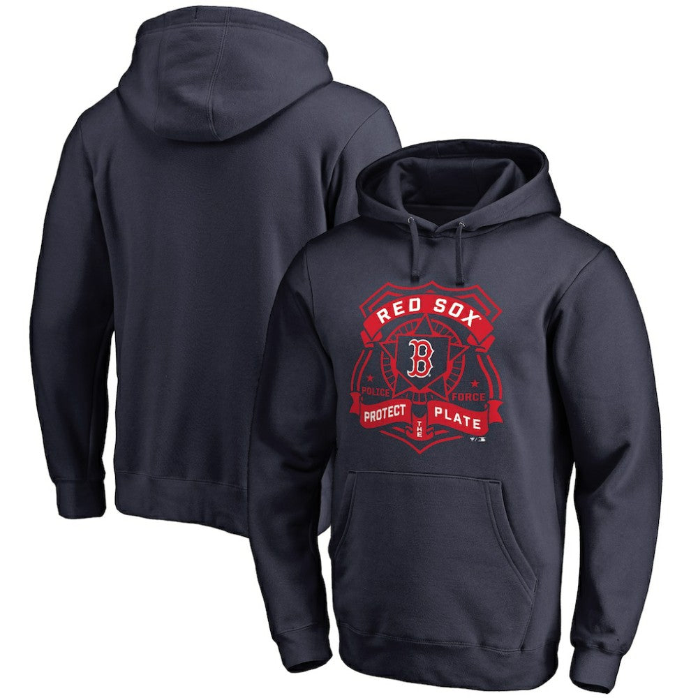 Boston Red Sox Police Badge Pullover Hoodie - Navy Hoodies