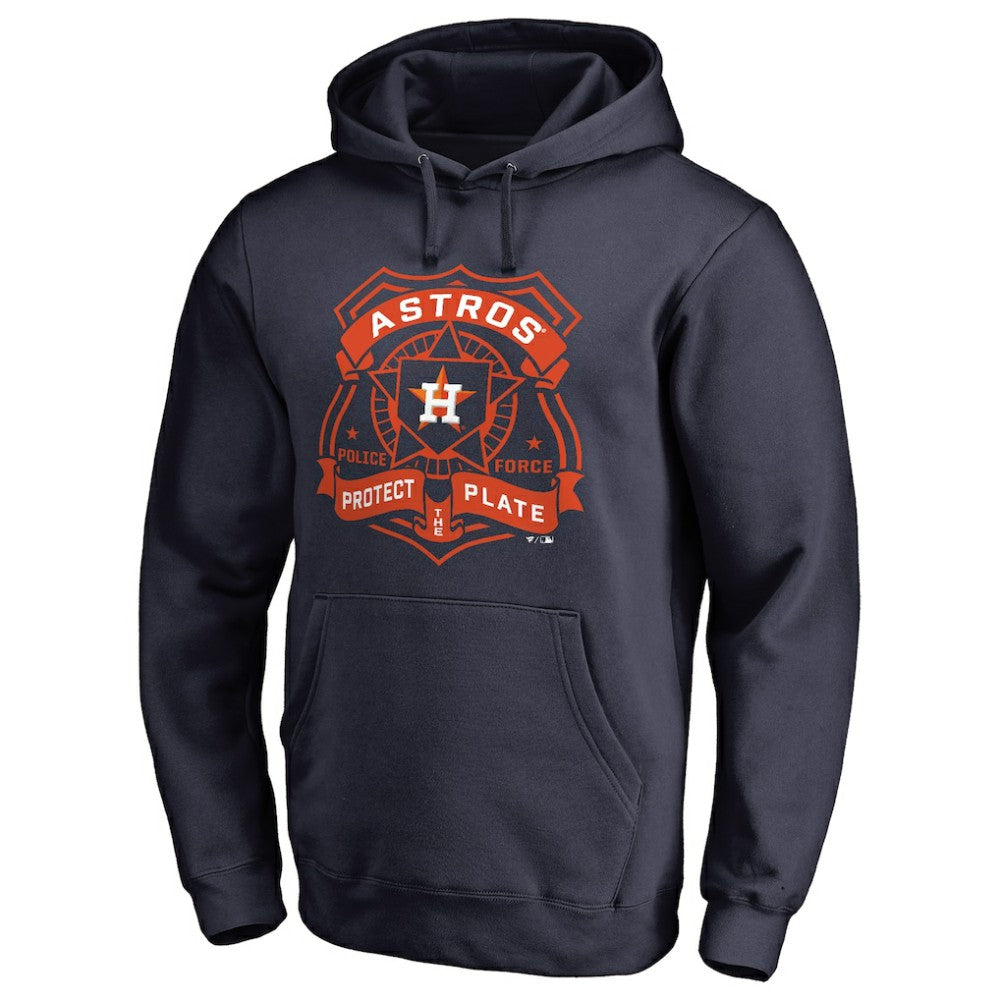 Houston Astros Police Badge Pullover Hoodie - Navy Hoodies