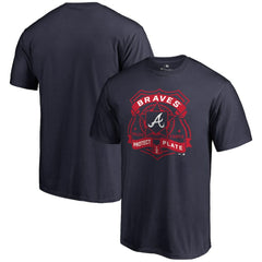Atlanta Braves Police Badge T-Shirt - Navy T-shirts