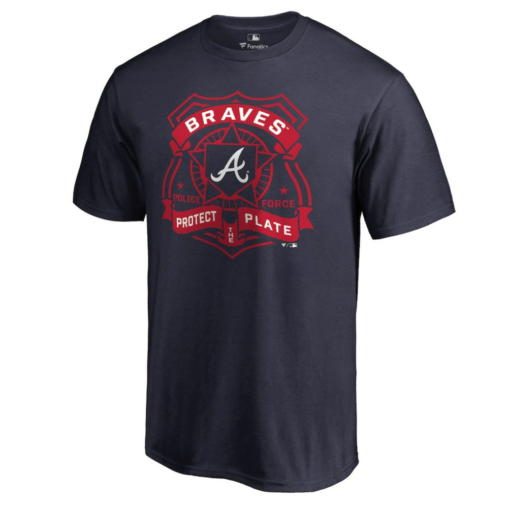 Atlanta Braves Police Badge T-Shirt - Navy T-shirts