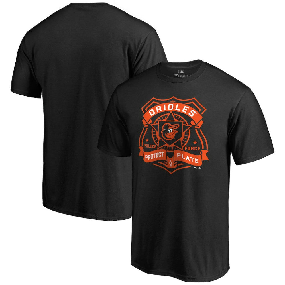 Baltimore Orioles Police Badge T-Shirt - Black T-shirts