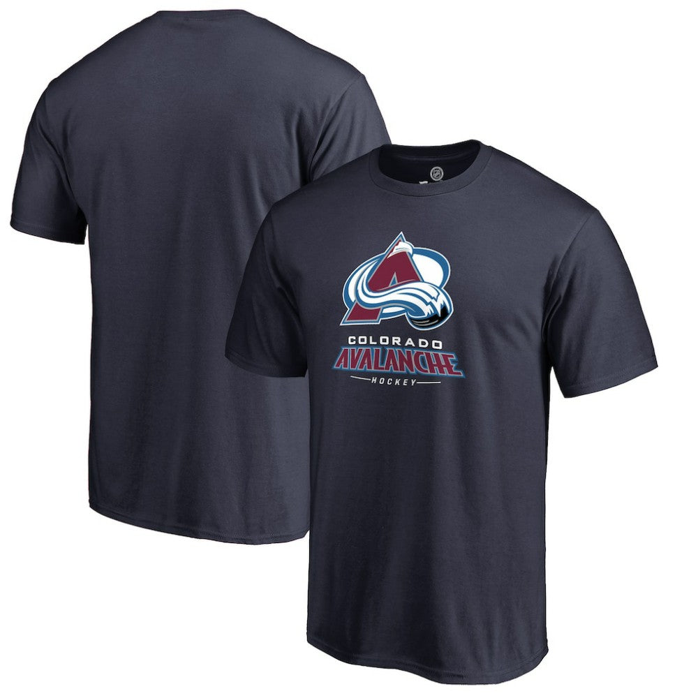 Colorado Avalanche Team Lockup T-Shirt - Navy | US 2603138