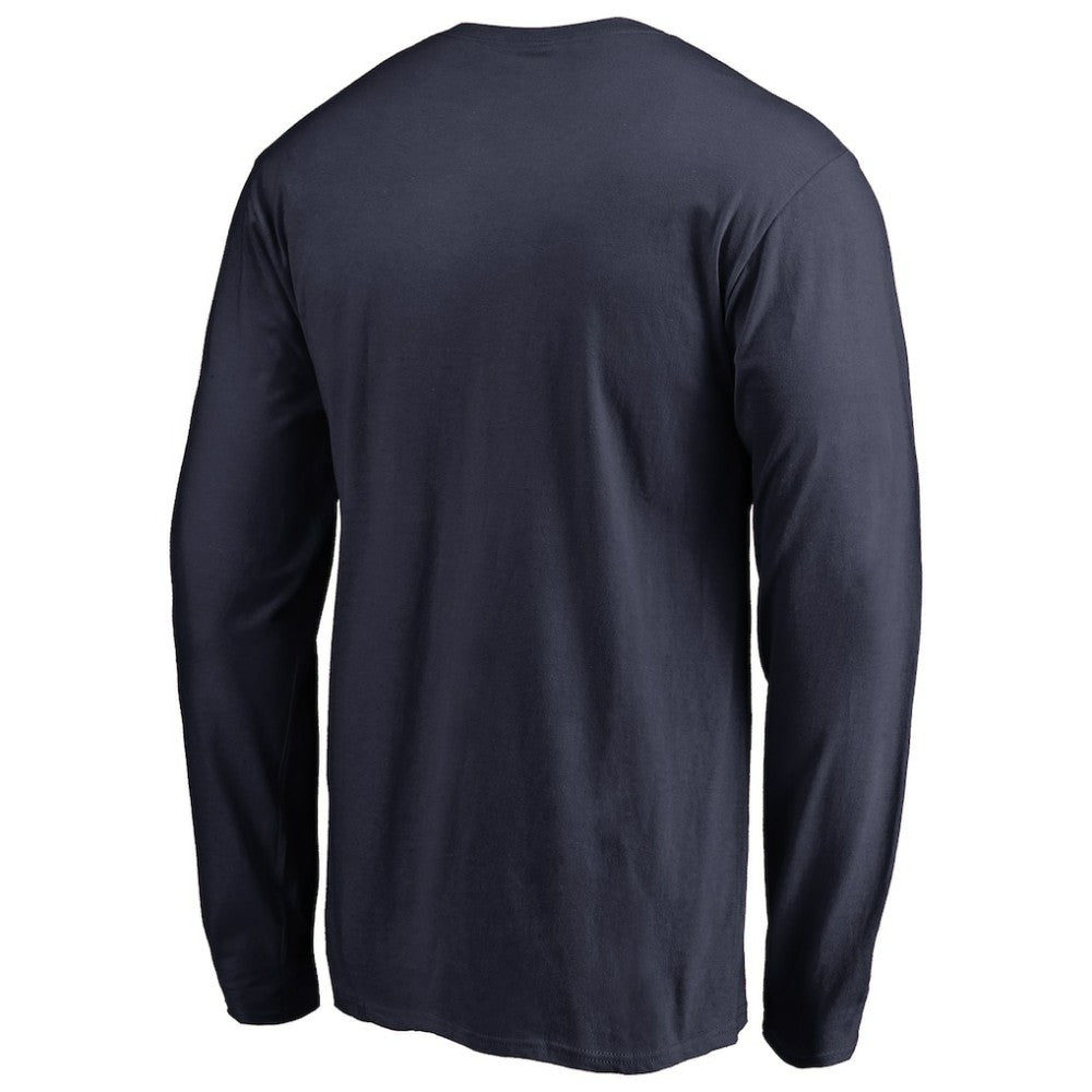 Colorado Avalanche Team Lockup Long Sleeve T-Shirt - Navy | US 2603214