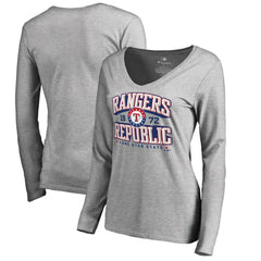 Texas Rangers Women's Rangers Republic Hometown Long Sleeve T-Shirt - Ash T-shirts